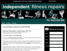 Tablet Screenshot of goldcoast.treadmillrepairs.com.au